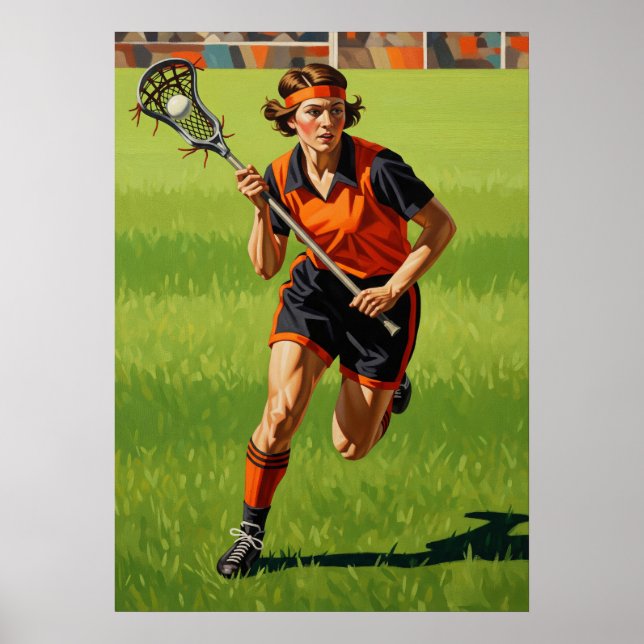 LA CROSSE EN ACTION (Lacrosse in Action) Poster (Vorne)