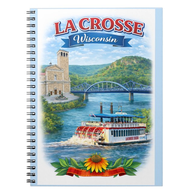 La Crosse, WI Scenic Wisconsin Notebook Notizblock (Vorderseite)