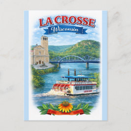 La Crosse, WI Scenic Wisconsin Postcard Postkarte