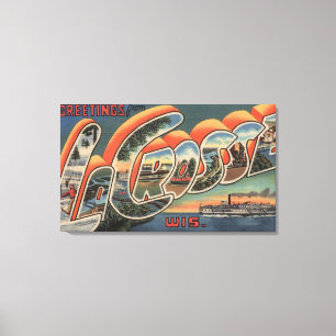 La Crosse, Wisconsin - große Buchstabe-Szenen Leinwanddruck