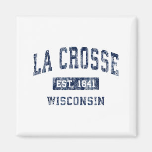 La Crosse Wisconsin Wi Vintage Etablierte Sportart Magnet