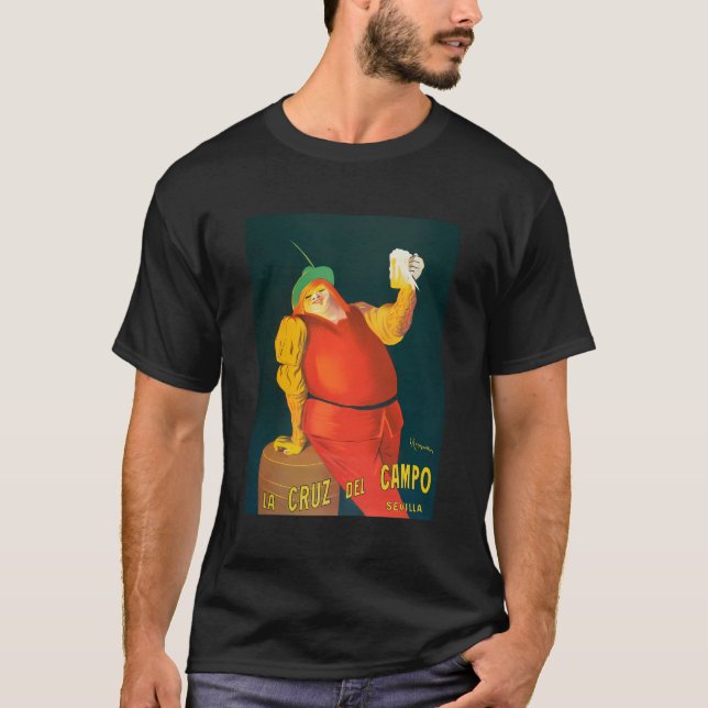La Cruz del Campo Beers 1906 Sevilla Beer Drinker T-Shirt (Vorderseite)