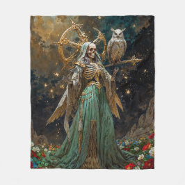 La Dama de los Huesos Sagrados Santa Muerte Fleecedecke