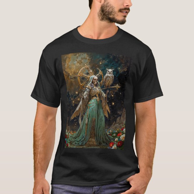 La Dama de los Huesos Sagrados Santa Muerte T-Shirt (Vorderseite)