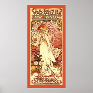 La Dame Aux Camelias ~ Alphonse Mucha Poster