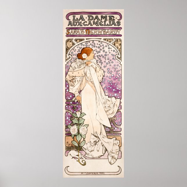La dame, aux camelias Alphonse Mucha Poster (Vorne)