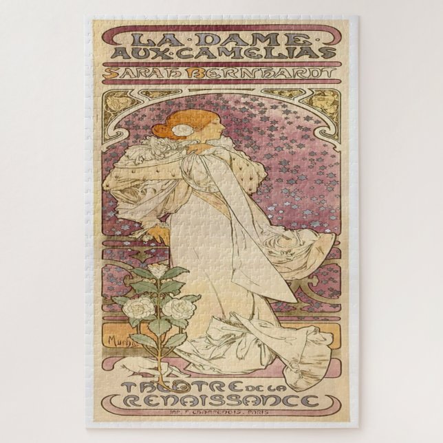 La Dame aux Camélias: Jugendstil Puzzle (Vertikal)