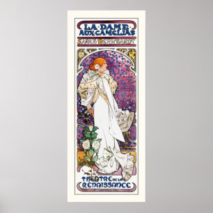 La Dame aux Camélias von Mucha Poster