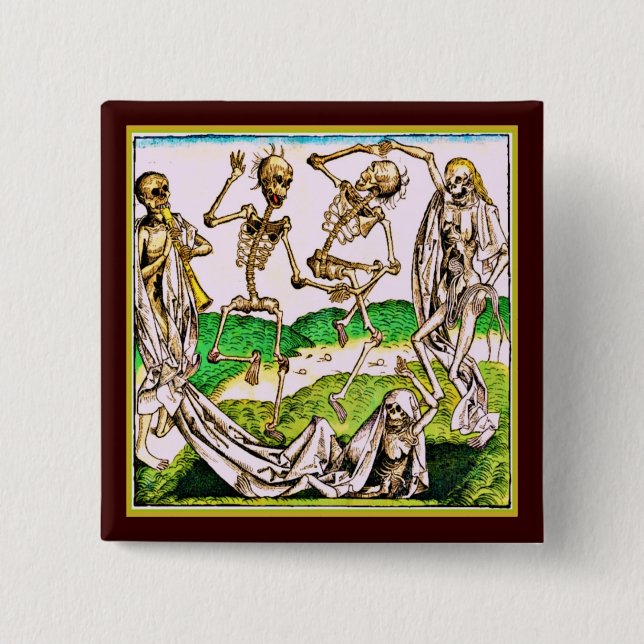 La Danse Macabre Dia de los Muertos Button (Vorderseite)