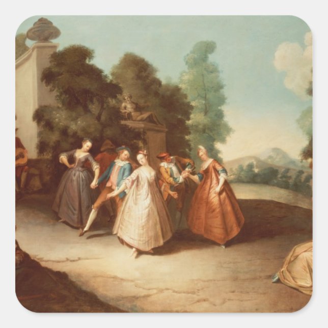 La Danse Quadratischer Aufkleber (Vorderseite)