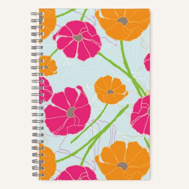 La de Da Spring Floral 5,5" x 8,5" SpiralNotebook Notizbuch (Vorderseite)