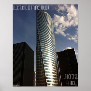 La Défense, France – Électricité de France Tower Poster