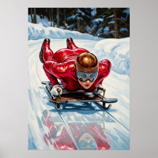 LA DESCENTE EN SKELETON (Skelettabfahrt) Poster