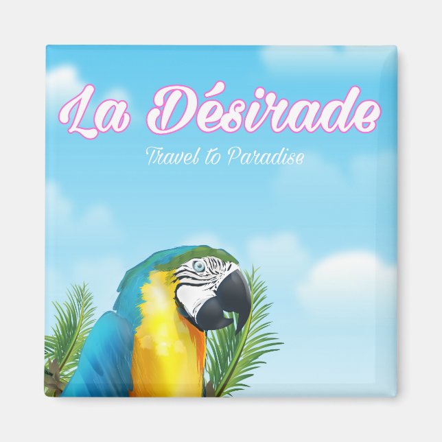 La Désirade Parrot Reiseplakat Magnet (Vorne)
