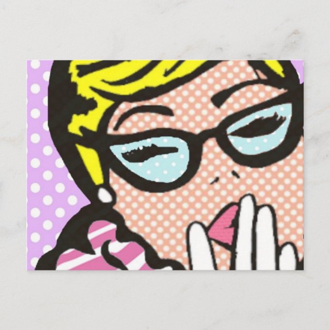 La-Di-Da Lady Comic Book Postcard Postkarte (Vorderseite)