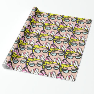 La-Di-DA Verpackungs-Papier Damen-Pop Art Geschenkpapier