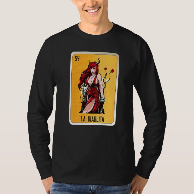 La Diablita Mexican Slang Lottery Bingo Cards   T-Shirt (Vorderseite)