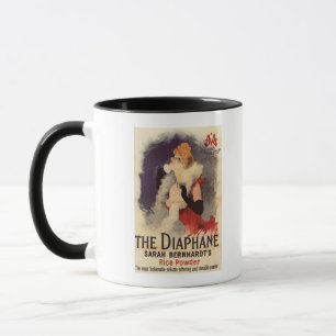La Diaphane Frau pudert Gesicht Promo-Plakat Tasse