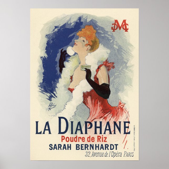 La Diaphane von Jules Chéret Poster (Vorne)