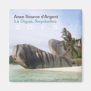 La Digue, Seychelles Beach Magnet Reisen Souvenir