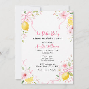 La Dolce Baby Lemon Baby Shower-Einladung Einladung