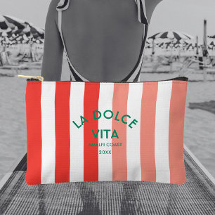 La Dolce Vita Amalfi Küste Cabana Streifen Zubehörtasche