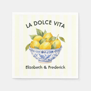 La Dolce Vita Amalfi-Küste Zitrone Italienische Ho Serviette