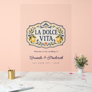 La Dolce Vita Amalfiküste Zitrone Italienische Hoc Acrylschild