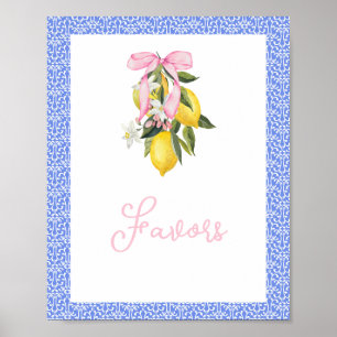 La Dolce Vita Baby Shower Geschenke mit rosa Schle Poster
