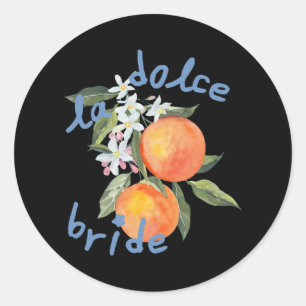 La Dolce Vita Bachelorette Italien Bride Amalfi Runder Aufkleber
