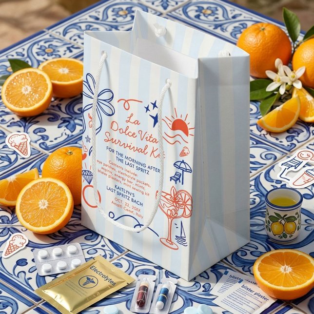 La Dolce Vita Bachelorette Party Survival Kit Kleine Geschenktüte (Von Creator hochgeladen)