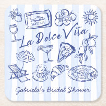 La dolce vita blaue italienische Hochzeitsdusche G