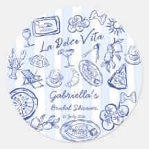 La dolce vita blaue Streifen italienische Brautpar