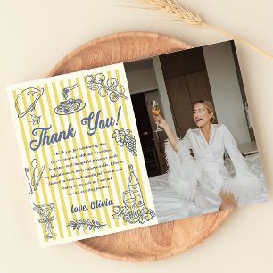 La Dolce Vita Brautparty Vielen Dank Ihr Card Foto Einladung