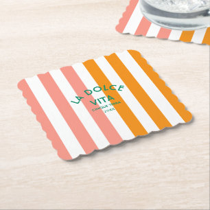 La Dolce Vita Cinque Terra Cabana Runde Untersetzer