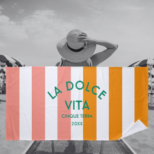 La Dolce Vita Cinque Terra Cabana Strandtuch