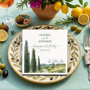 La Dolce Vita Elegante Verlobungsfeier Serviette