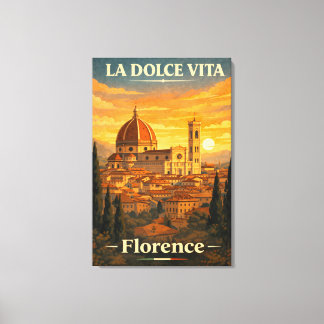 La Dolce Vita Florenz Vintage Reiseposter Leinwanddruck