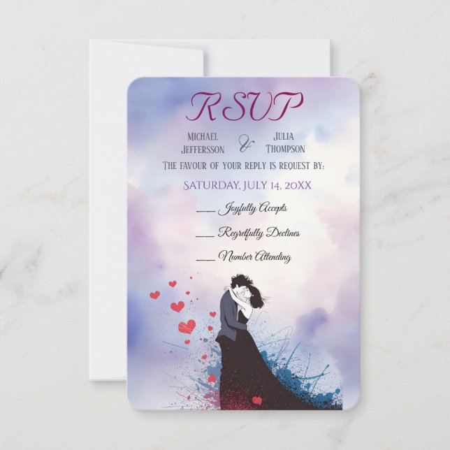 La Dolce Vita French Inspiration Classic der 40er  RSVP Karte (Vorderseite)