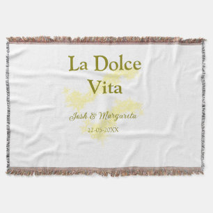 La Dolce Vita gelbe Hochzeitsgesellschaft Name Dat Decke