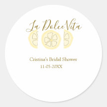 La Dolce Vita gelbe zitronen-junggesellinnenabschi