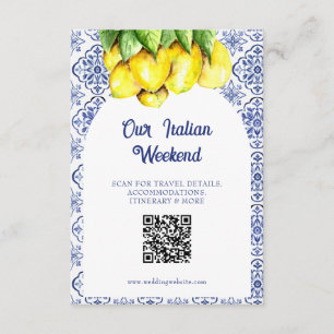 La Dolce Vita Hochzeit Mittelmeer-Website QR Begleitkarte