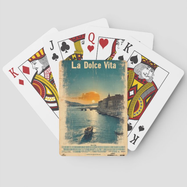 . La Dolce Vita - Inspired by 1960s Posters Spielkarten (Rückseite)