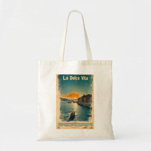 . La Dolce Vita - Inspiriert von Postern der 1960e Tragetasche
