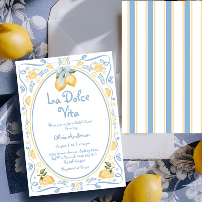 La Dolce Vita Italia Lemon Brautparty I Einladung (Von Creator hochgeladen)