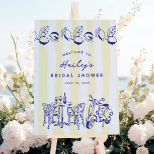 La Dolce Vita Italia Lemon Brautparty Sign Poster