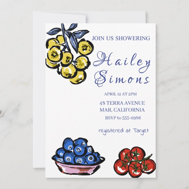 La Dolce Vita Italia Lemon Yellow Einladung (Vorderseite)