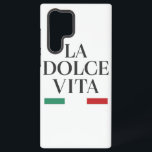 La Dolce Vita Italia Phone Case Samsung Galaxy Hülle<br><div class="desc">Schützen Sie Ihr Handy mit einer Touch italienischer Eleganz dank dieses "La Dolce Vita"-Falles. Mit stilvollen schwarzen Buchstaben und grünen und roten Akzenten, die durch die Farbtöne der italienischen Fahne inspiriert werden, verbindet dieses dauerhafte Gehäuse praktischen Schutz mit schicken europäischen Flairs. Ideal für Liebhaber der italienischen Kultur, positiver Atmosphäre und...</div>