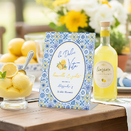 La Dolce Vita Italia Summer Brautparty Sockelschild