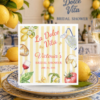 La Dolce Vita Italian Bridal Shower Paper Napkin Serviette